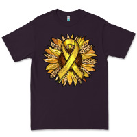 Plum Child Cancer Awareness Sunflower Premium Tee - RanaPortraitStore