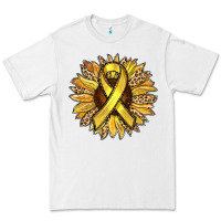 White Child Cancer Awareness Sunflower Premium Tee - RanaPortraitStore
