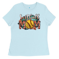 Baby Blue Softball Mom Ladies Tee - Bettercallsaul