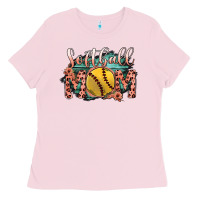 Bubblegum Pink Softball Mom Ladies Tee - Bettercallsaul
