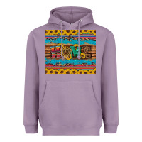 Lavender western home wind wheel sunflowers Heavyweight Hoodie - Artiststas