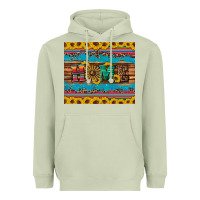 Matcha western home wind wheel sunflowers Heavyweight Hoodie - Artiststas