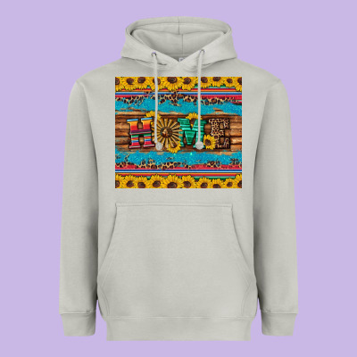Western Home Wind Wheel Sunflowers Heavyweight Hoodie Designed By Artiststas