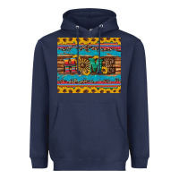 Navy western home wind wheel sunflowers Heavyweight Hoodie - Artiststas