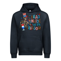 Navy dead inside but its freedom Urban Hoodie - AdoDesignShop