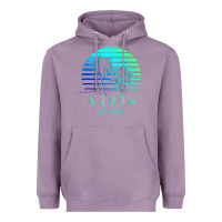 Lavender Vintage Aruba Beach Tropical Vibes Vacation Souvenir Gift Heavyweight Hoodie - minhPixels
