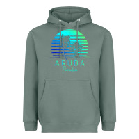 Sage Vintage Aruba Beach Tropical Vibes Vacation Souvenir Gift Heavyweight Hoodie - minhPixels