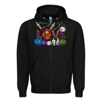 Black love  halloween Zipper Hoodie - CowhideDigitalArt
