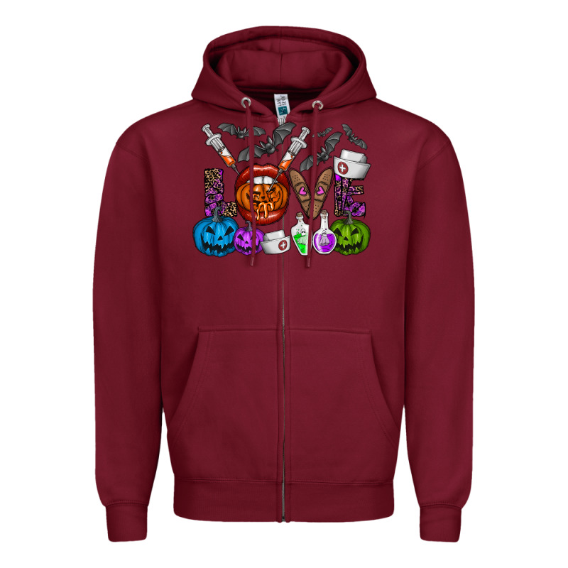 Love  Halloween Zipper Hoodie by CowhideDigitalArt | Teevron