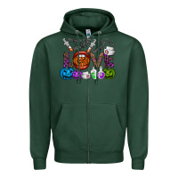 Sports Green love  halloween Zipper Hoodie - CowhideDigitalArt