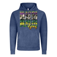 Vintage Denim cowhide mardi gras Vintage Hoodie - CowGirlArtShop