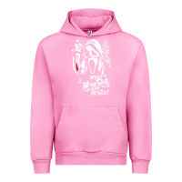 Fuchsia Pink Scream Favorite Scary Movie Urban Hoodie - minhPixels