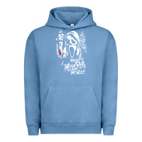 Pigment Pebble Blue Scream Favorite Scary Movie Urban Hoodie - minhPixels