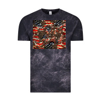 Cloud Black American flag leopard tumbler Vintage Tee - HowdyJamesFarm