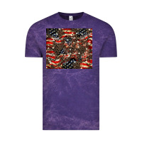 Cloud Purple American flag leopard tumbler Vintage Tee - HowdyJamesFarm