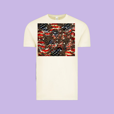 American Flag Leopard Tumbler Vintage Tee Designed By Howdyjamesfarm
