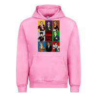 Fuchsia Pink Clue Movie Urban Hoodie - minhPixels