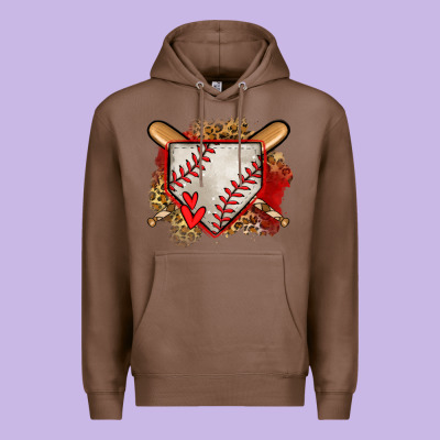 Baseball Home Plate Premium Hoodie Designed By Jasminsmagicworld