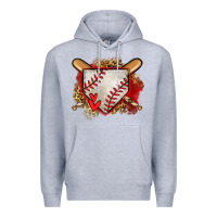Heather Grey baseball home plate Premium Hoodie - Jasminsmagicworld