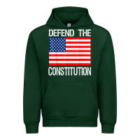 Forest Green Defend the Constitution US Political Protest Tee Urban Hoodie - minhPixels