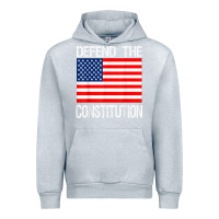 Heather Grey Defend the Constitution US Political Protest Tee Urban Hoodie - minhPixels