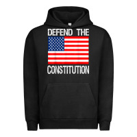 Pigment Black Defend the Constitution US Political Protest Tee Urban Hoodie - minhPixels
