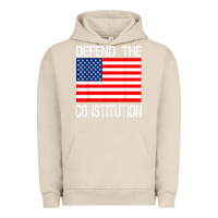 Pigment French Oak Defend the Constitution US Political Protest Tee Urban Hoodie - minhPixels