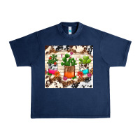 Navy cowhide succulent Urban Heavy Tee - TumblerDesignByShophia