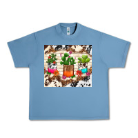 Pebble Blue cowhide succulent Urban Heavy Tee - TumblerDesignByShophia