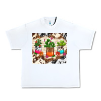 White cowhide succulent Urban Heavy Tee - TumblerDesignByShophia
