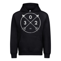 Black Delaware Area Code 302 State Pride Souvenir Gift Arrow Urban Hoodie - minhPixels