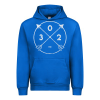 Cobalt Delaware Area Code 302 State Pride Souvenir Gift Arrow Urban Hoodie - minhPixels