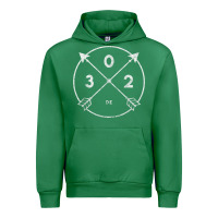 Emerald Delaware Area Code 302 State Pride Souvenir Gift Arrow Urban Hoodie - minhPixels