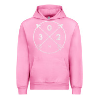 Fuchsia Pink Delaware Area Code 302 State Pride Souvenir Gift Arrow Urban Hoodie - minhPixels