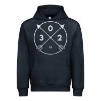 Navy Delaware Area Code 302 State Pride Souvenir Gift Arrow Urban Hoodie - minhPixels