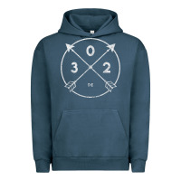 Pigment Midnight Navy Delaware Area Code 302 State Pride Souvenir Gift Arrow Urban Hoodie - minhPixels