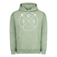 Pigment Oil Green Delaware Area Code 302 State Pride Souvenir Gift Arrow Urban Hoodie - minhPixels