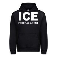 Black ICE Federal Agent Halloween Costume Police Immigration Shirt Urban Hoodie - minhPixels