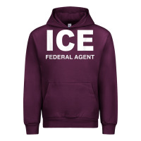 Mauve Wine ICE Federal Agent Halloween Costume Police Immigration Shirt Urban Hoodie - minhPixels