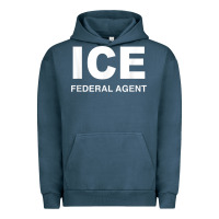 Pigment Midnight Navy ICE Federal Agent Halloween Costume Police Immigration Shirt Urban Hoodie - minhPixels