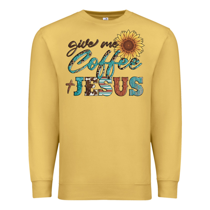 Give Me Coffee And Jesus Premium Sweatshirt by Artiststas | Teevron