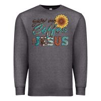 Charcoal Heather give me coffee and jesus Premium Sweatshirt - Artiststas