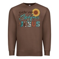 Chestnut give me coffee and jesus Premium Sweatshirt - Artiststas