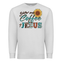 Dove Grey give me coffee and jesus Premium Sweatshirt - Artiststas