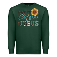 Sports Green give me coffee and jesus Premium Sweatshirt - Artiststas