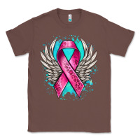 Chestnut cancer ribbon with angel wings Classic Tee - NancyCooperArtShop