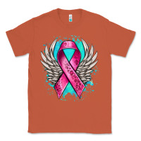 Copper cancer ribbon with angel wings Classic Tee - NancyCooperArtShop