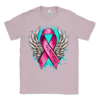 Lilac cancer ribbon with angel wings Classic Tee - NancyCooperArtShop