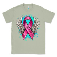 Matcha cancer ribbon with angel wings Classic Tee - NancyCooperArtShop