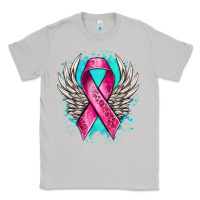 Moon Dust cancer ribbon with angel wings Classic Tee - NancyCooperArtShop